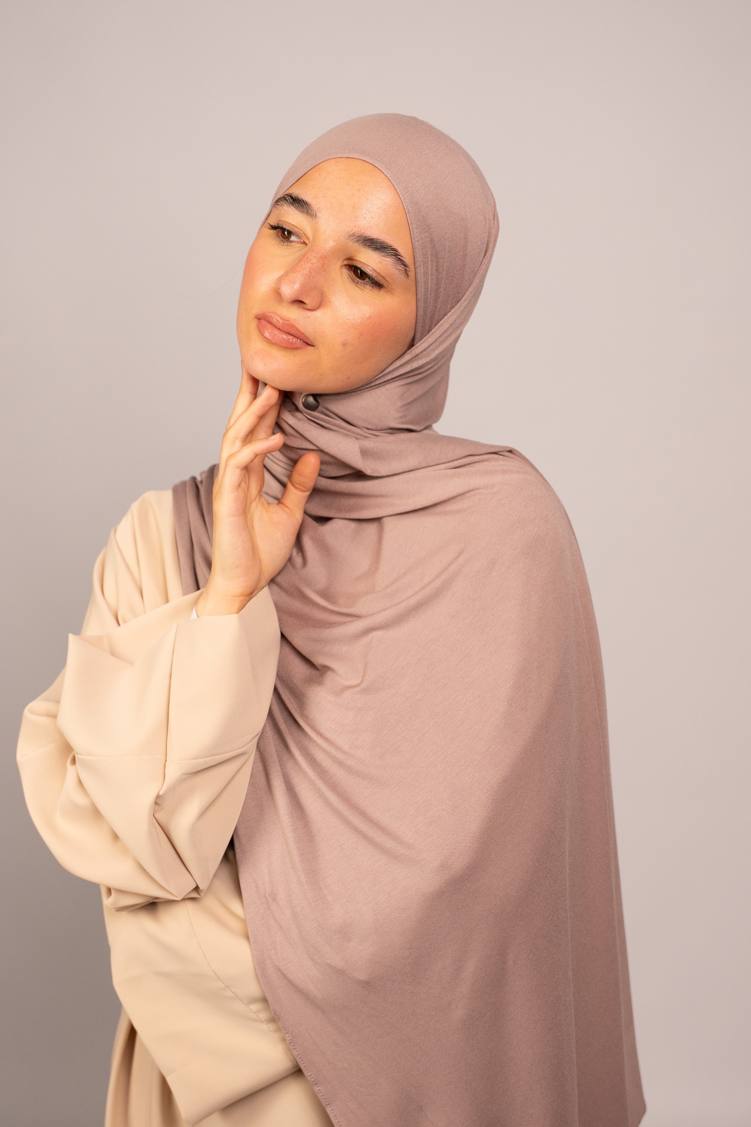COTTON SOFT JERSEY SANDY TAUPE