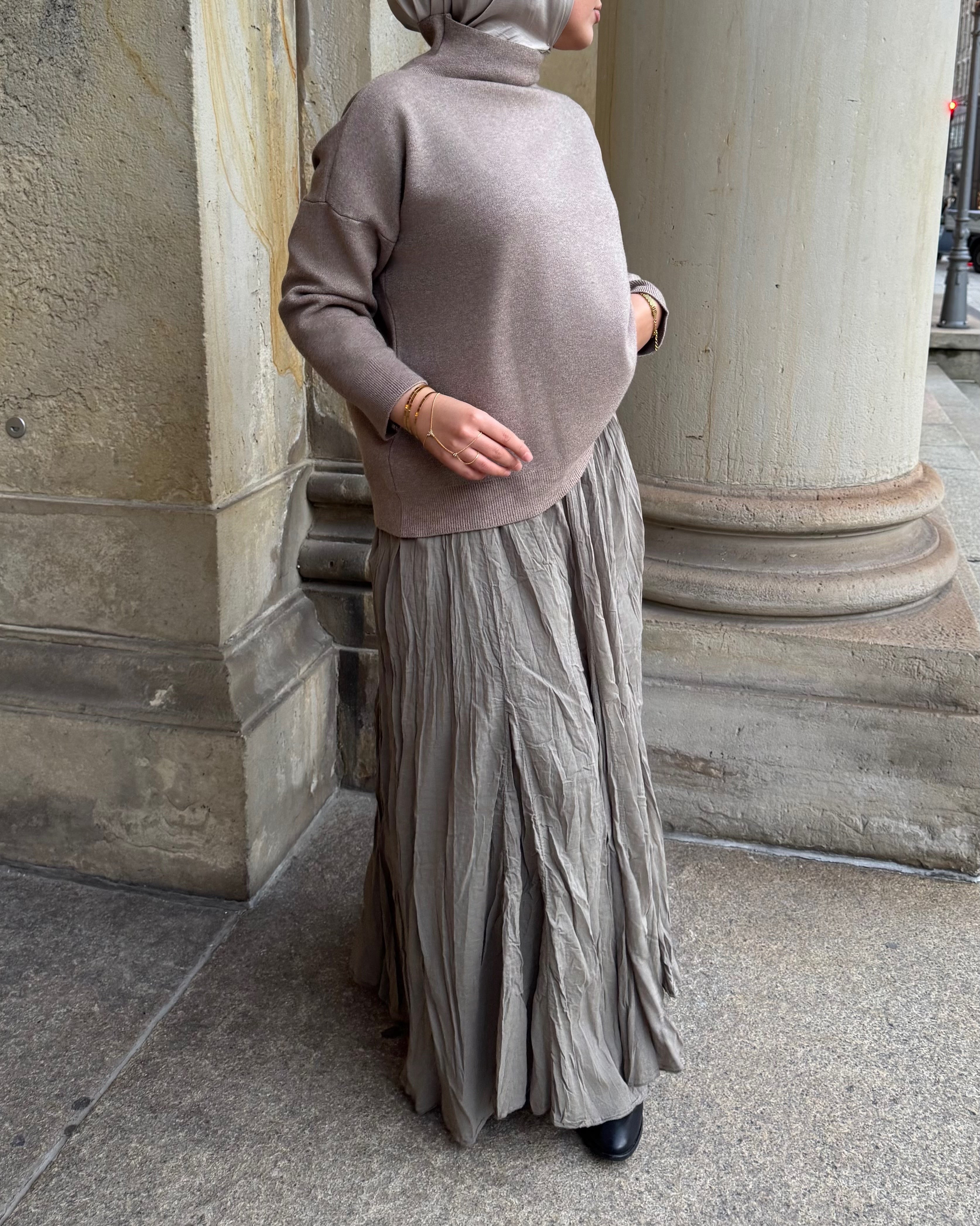 SET SWEATER+CRINKLESKIRT