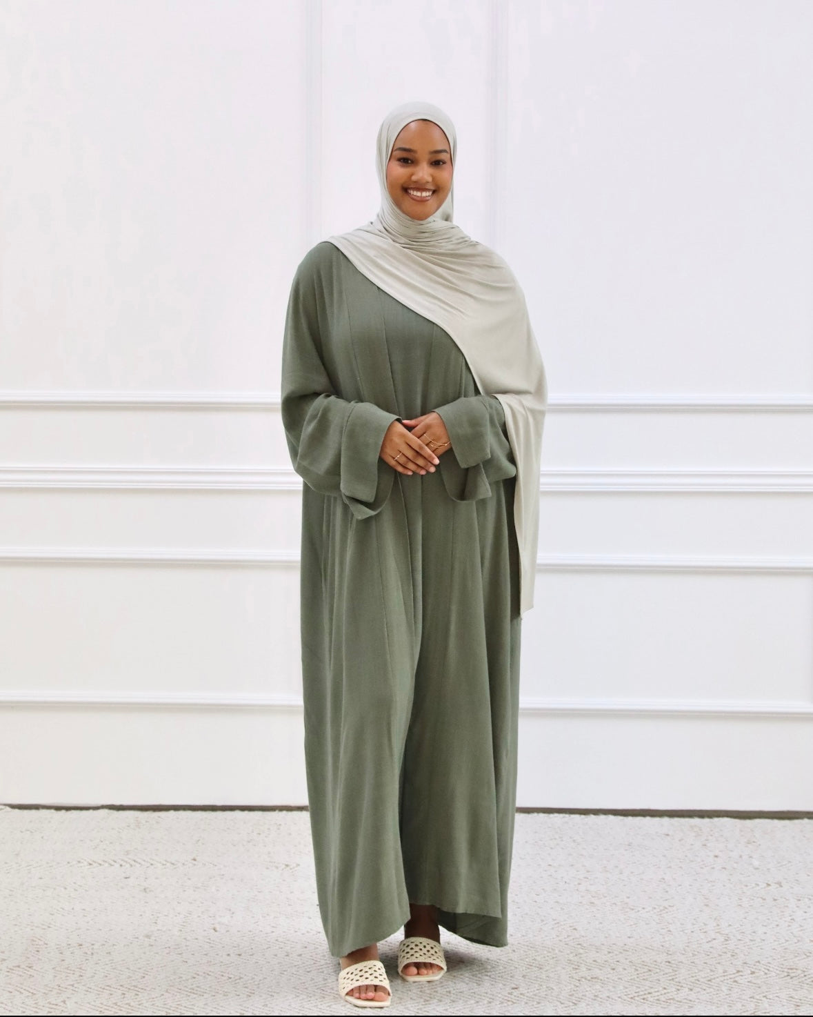 LAYAL LINEN ABAYA SET
