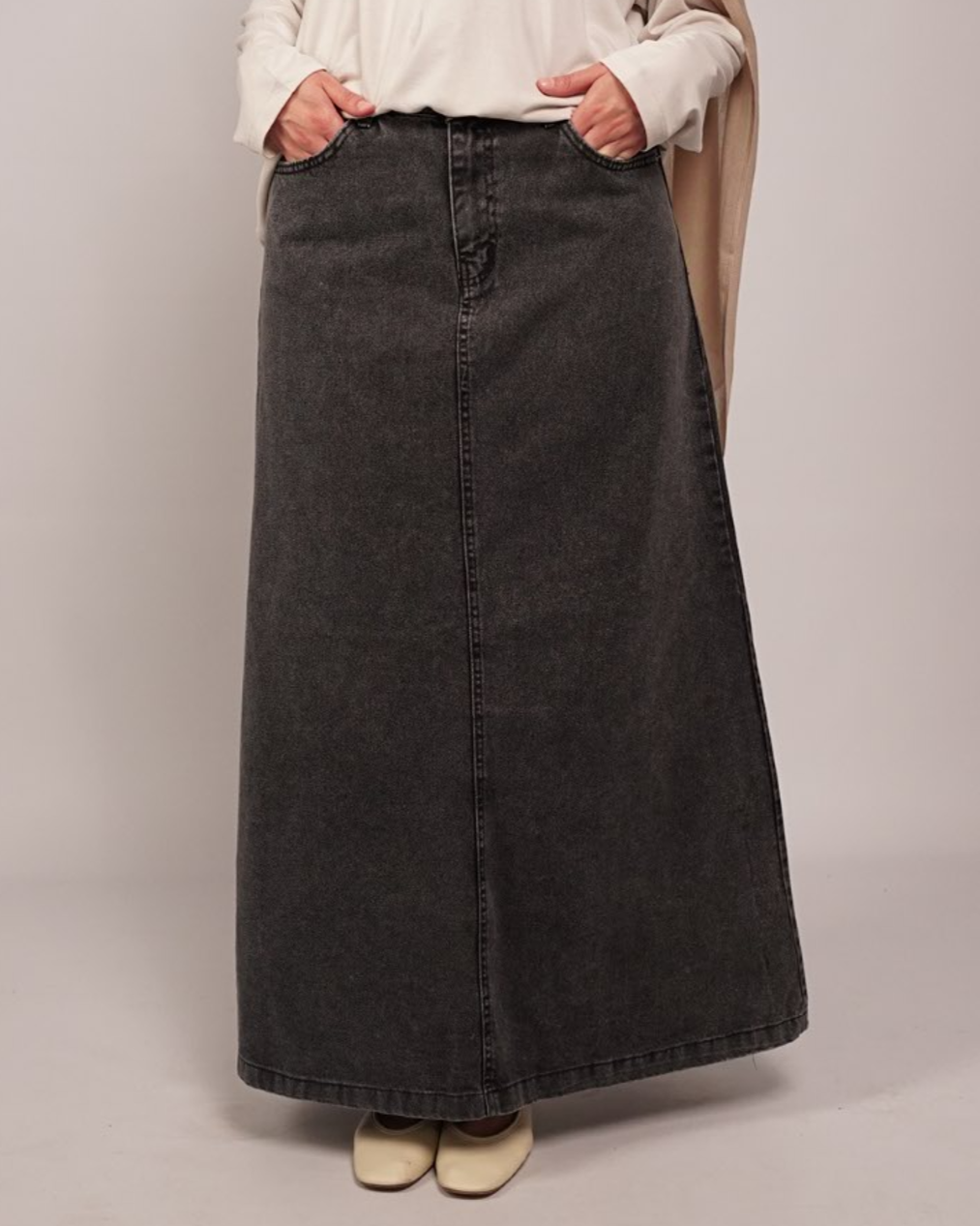 MAXI DENIM SKIRT