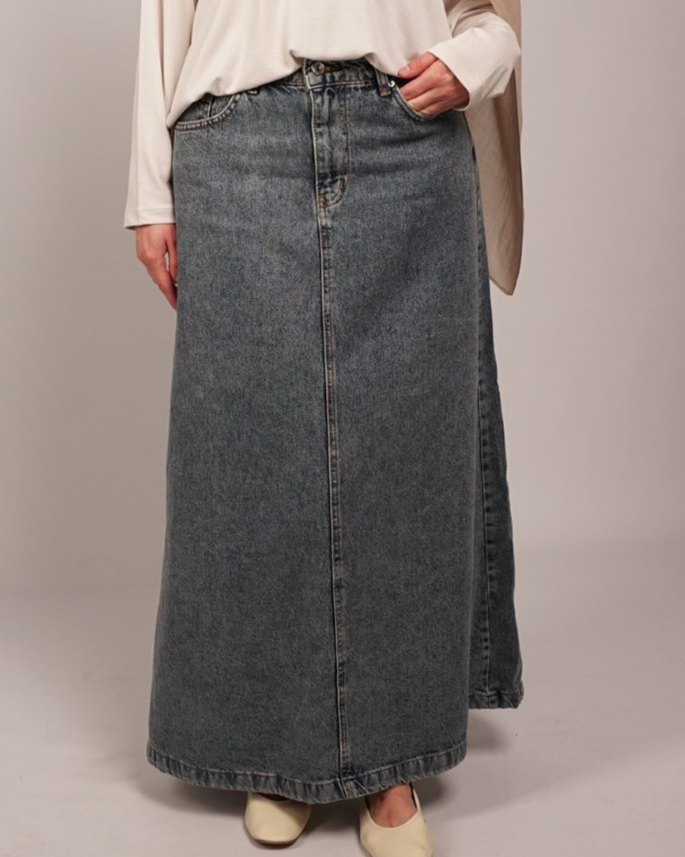 MAXI DENIM SKIRT