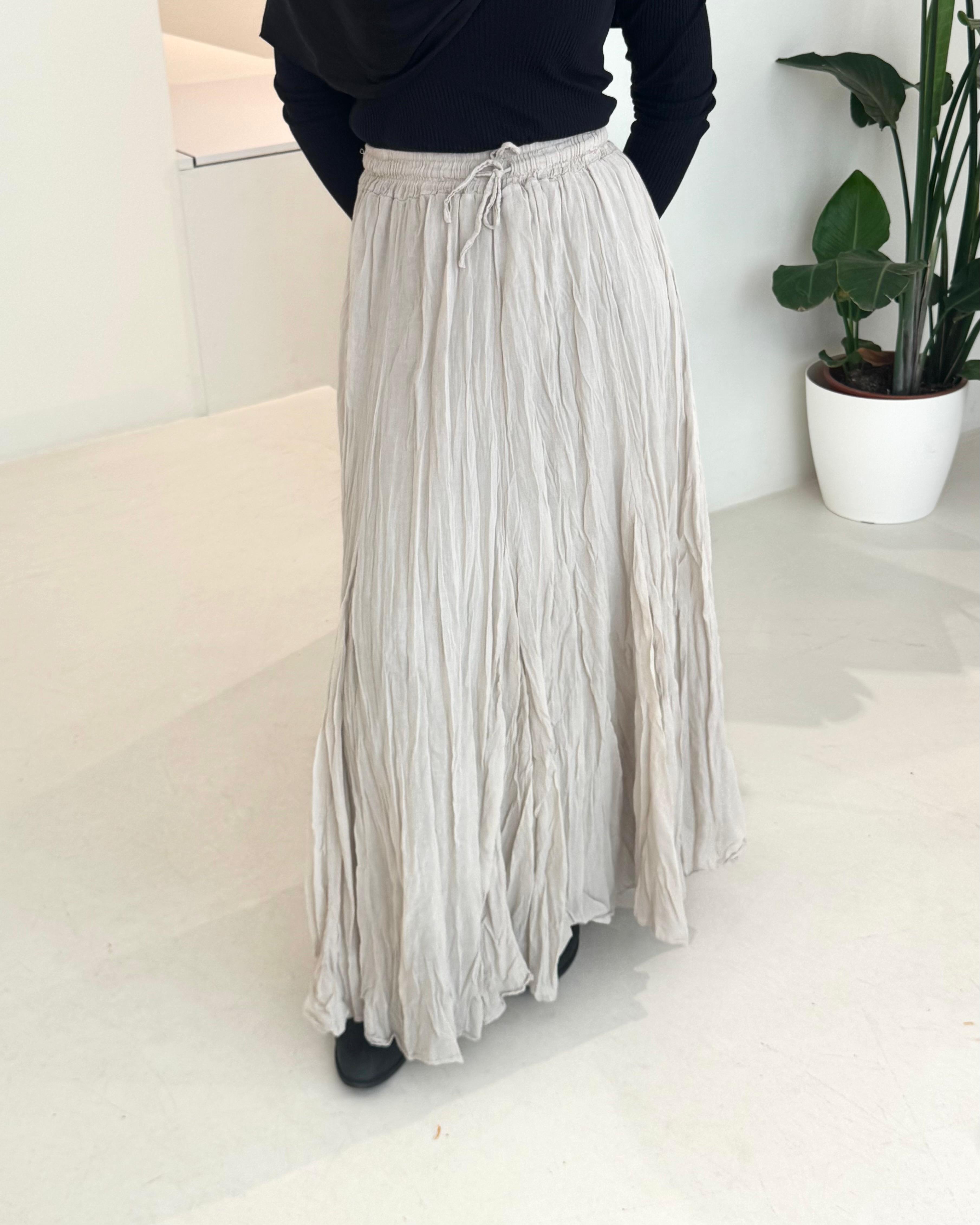 CRINKLE MAXI SKIRT