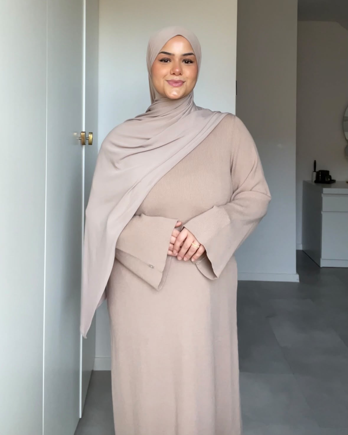 AMAL RIBBED VISCOSE DRESS