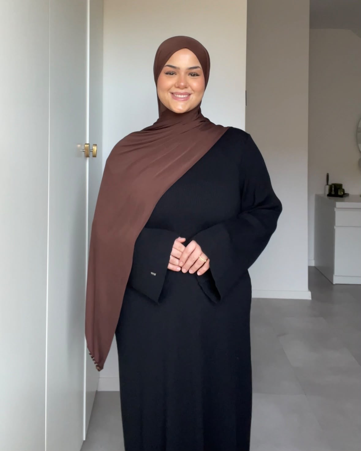 AMAL RIBBED VISCOSE DRESS