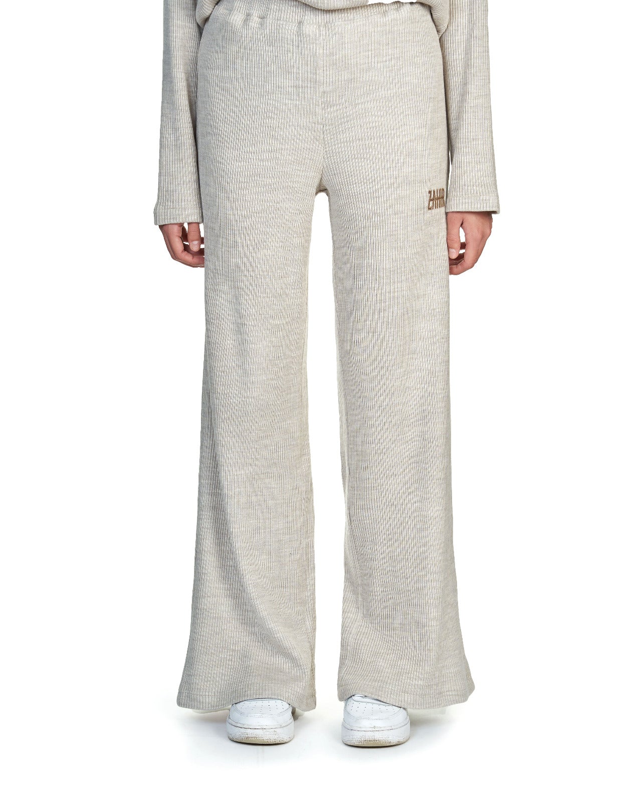 RIBBED PANTS - GREY