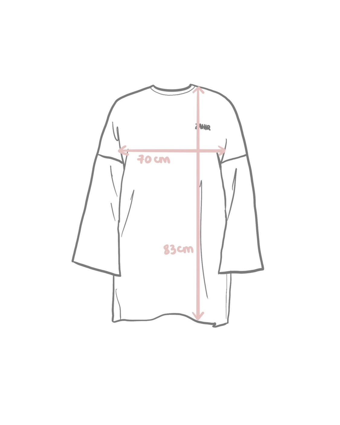 LONG OVERSIZED TEE - BLACK
