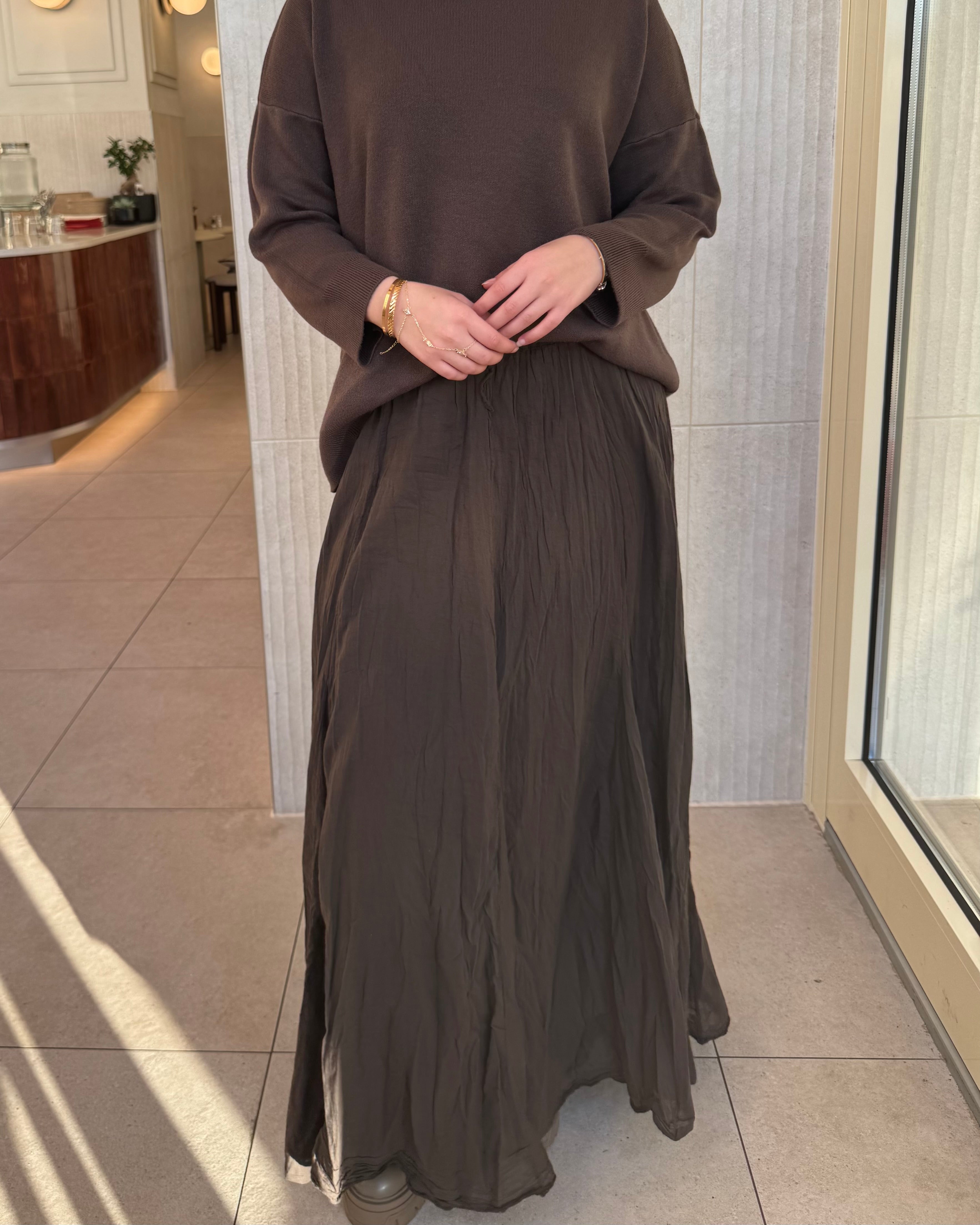 SET SWEATER+CRINKLESKIRT