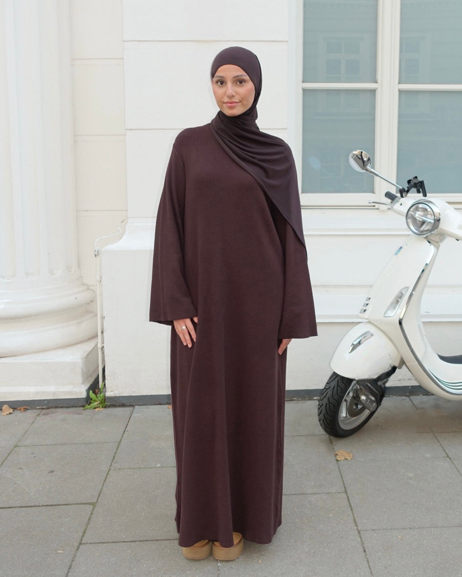 AMAL RIBBED VISCOSE DRESS