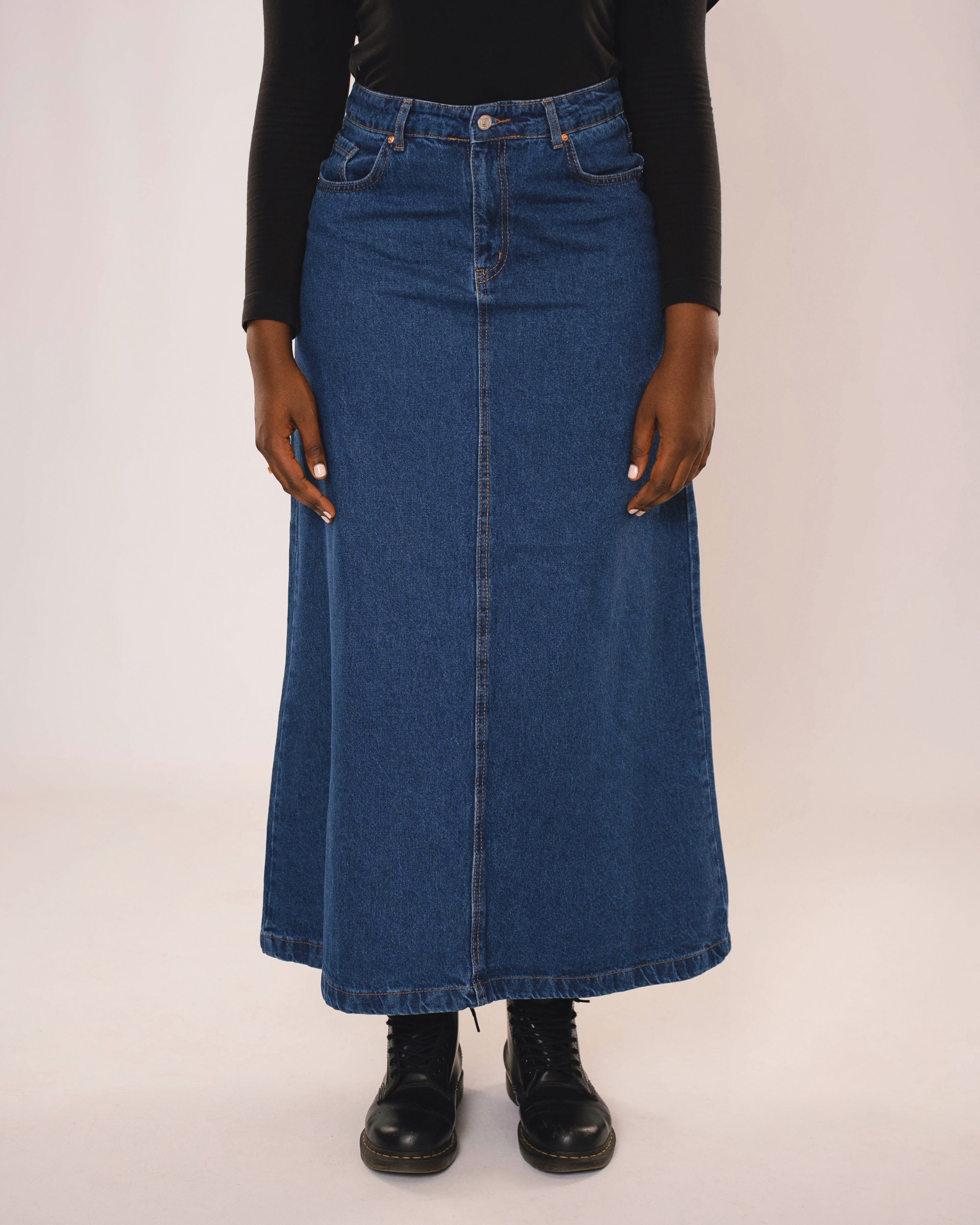 MAXI DENIM SKIRT