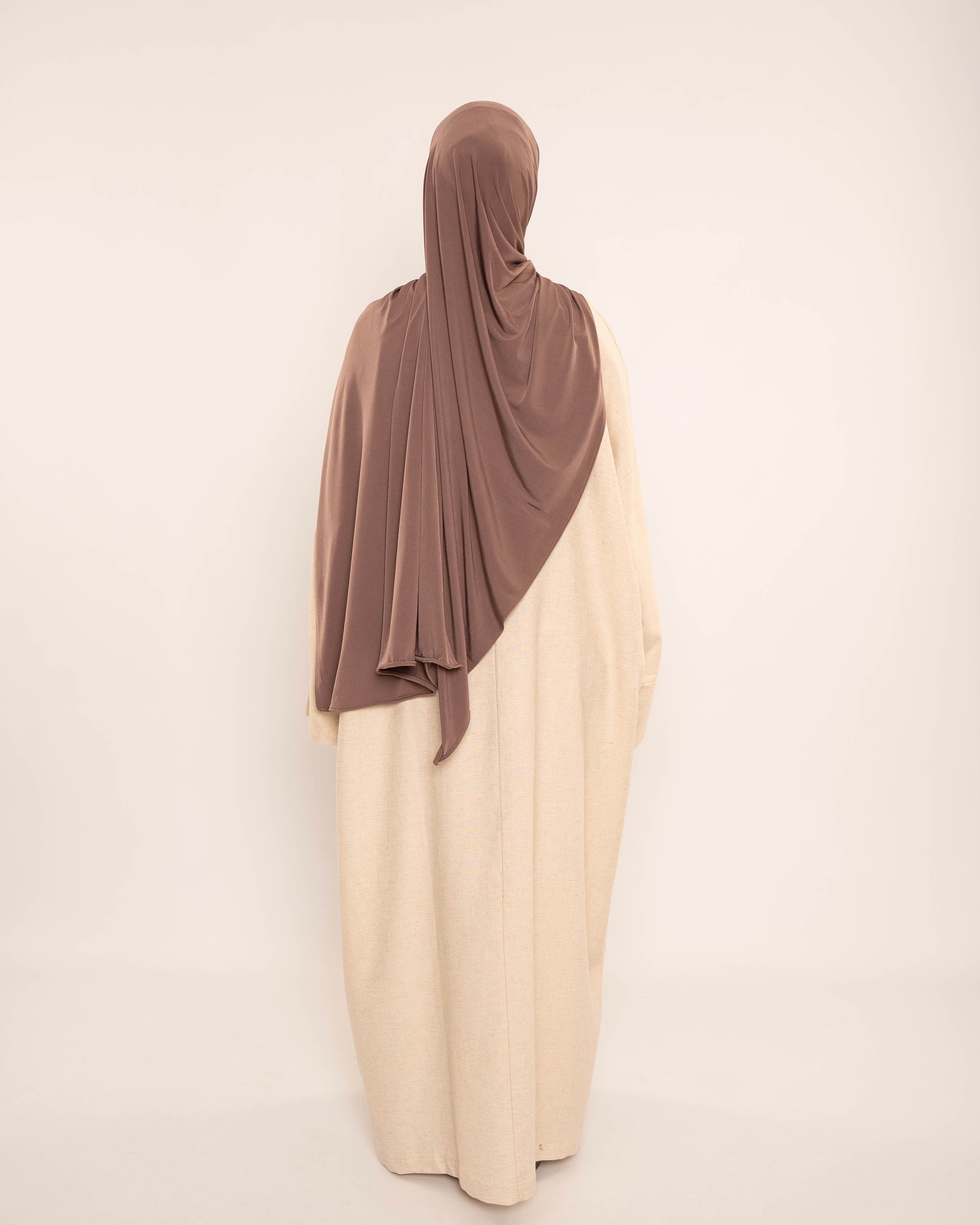 NAYLA LINEN ABAYA BEIGE