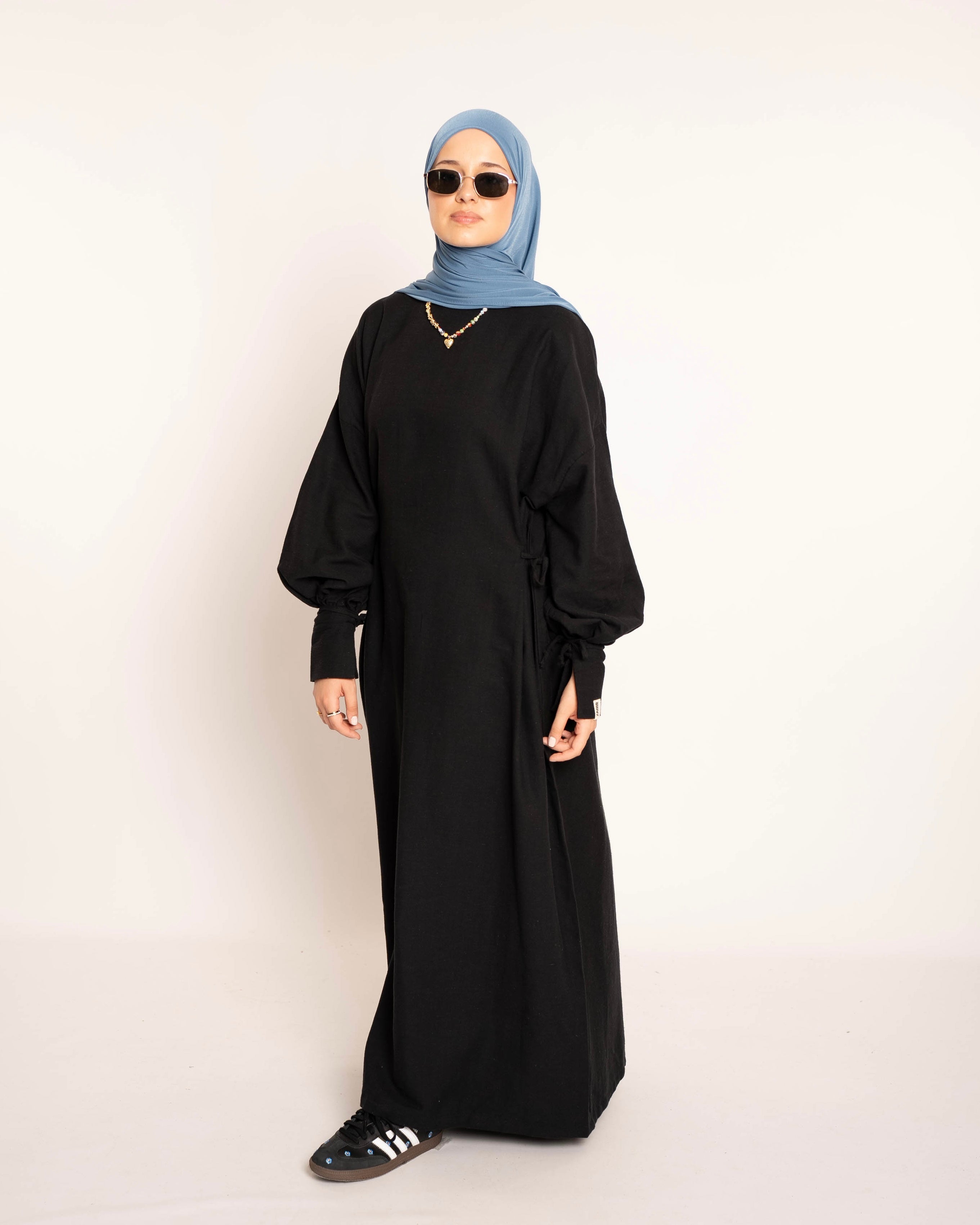 LIYANA LINEN DRESS BLACK