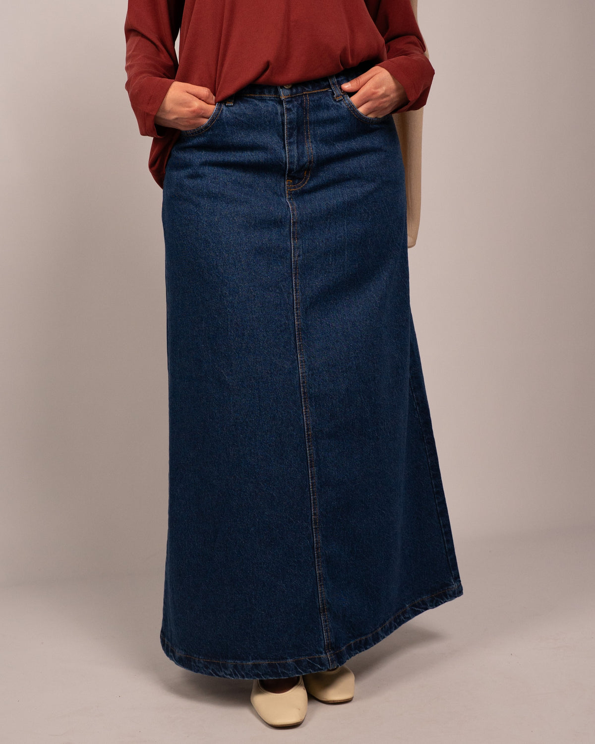 MAXI DENIM SKIRT