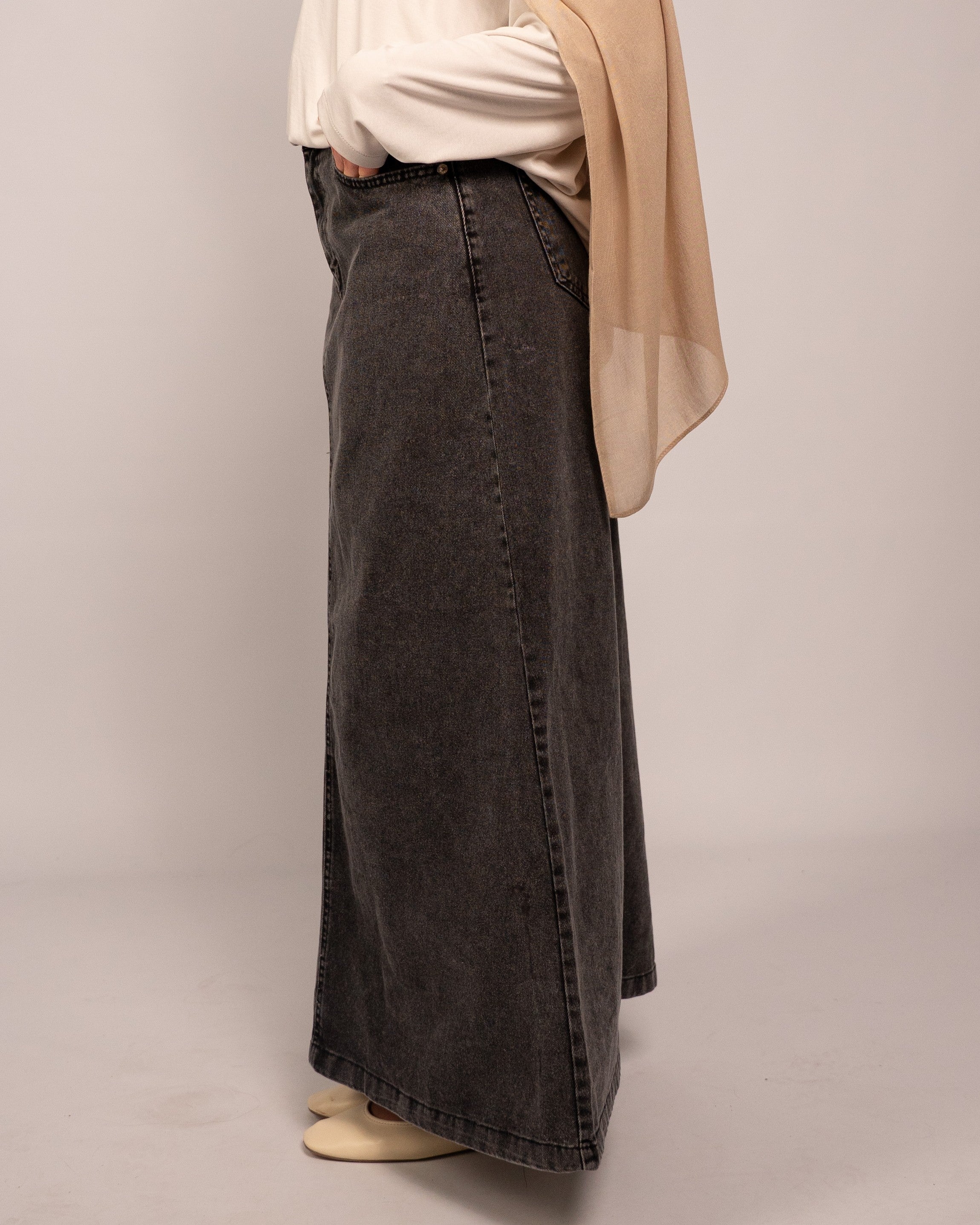 MAXI DENIM SKIRT