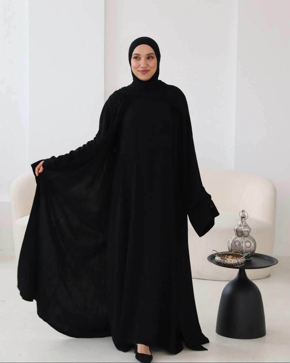 LAYAL LINEN ABAYA SET