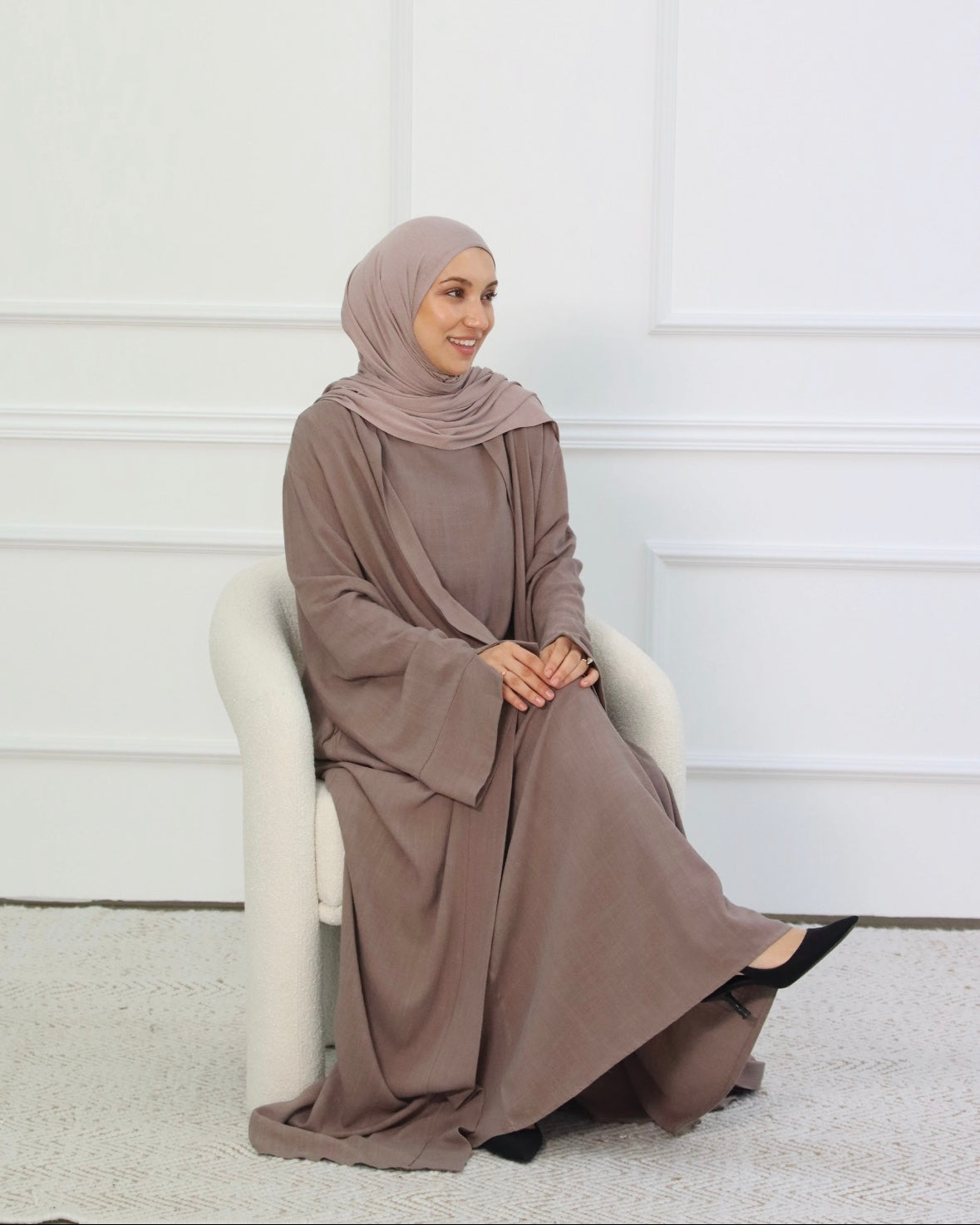 LAYAL LINEN ABAYA SET