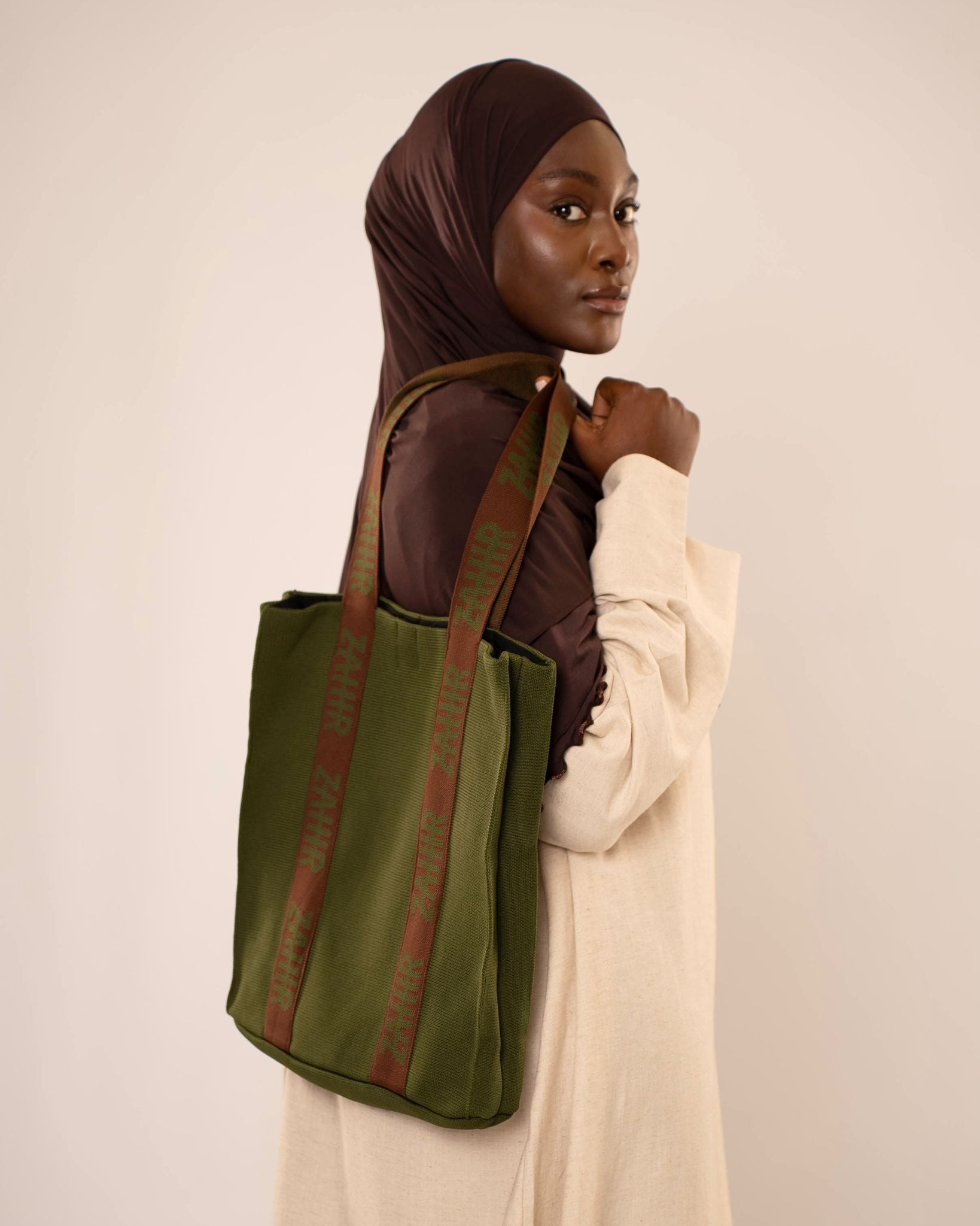 ZAHIR STATEMENT BAG GREEN BROWN