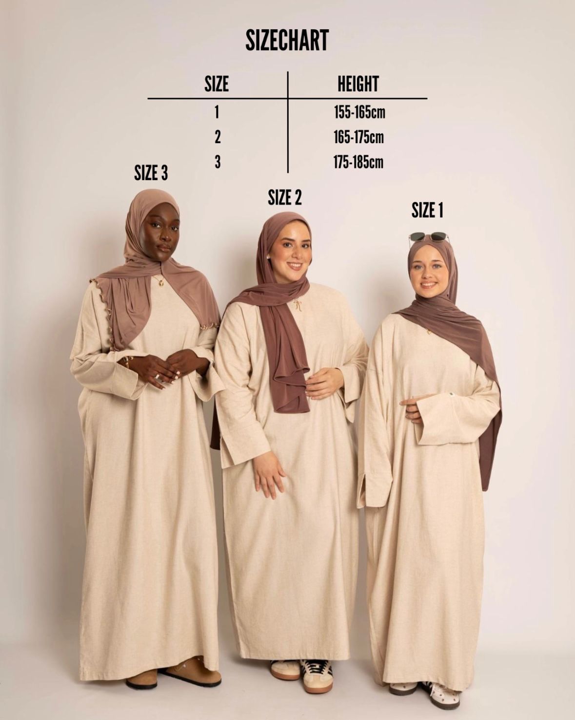 NAYLA LINEN ABAYA BEIGE