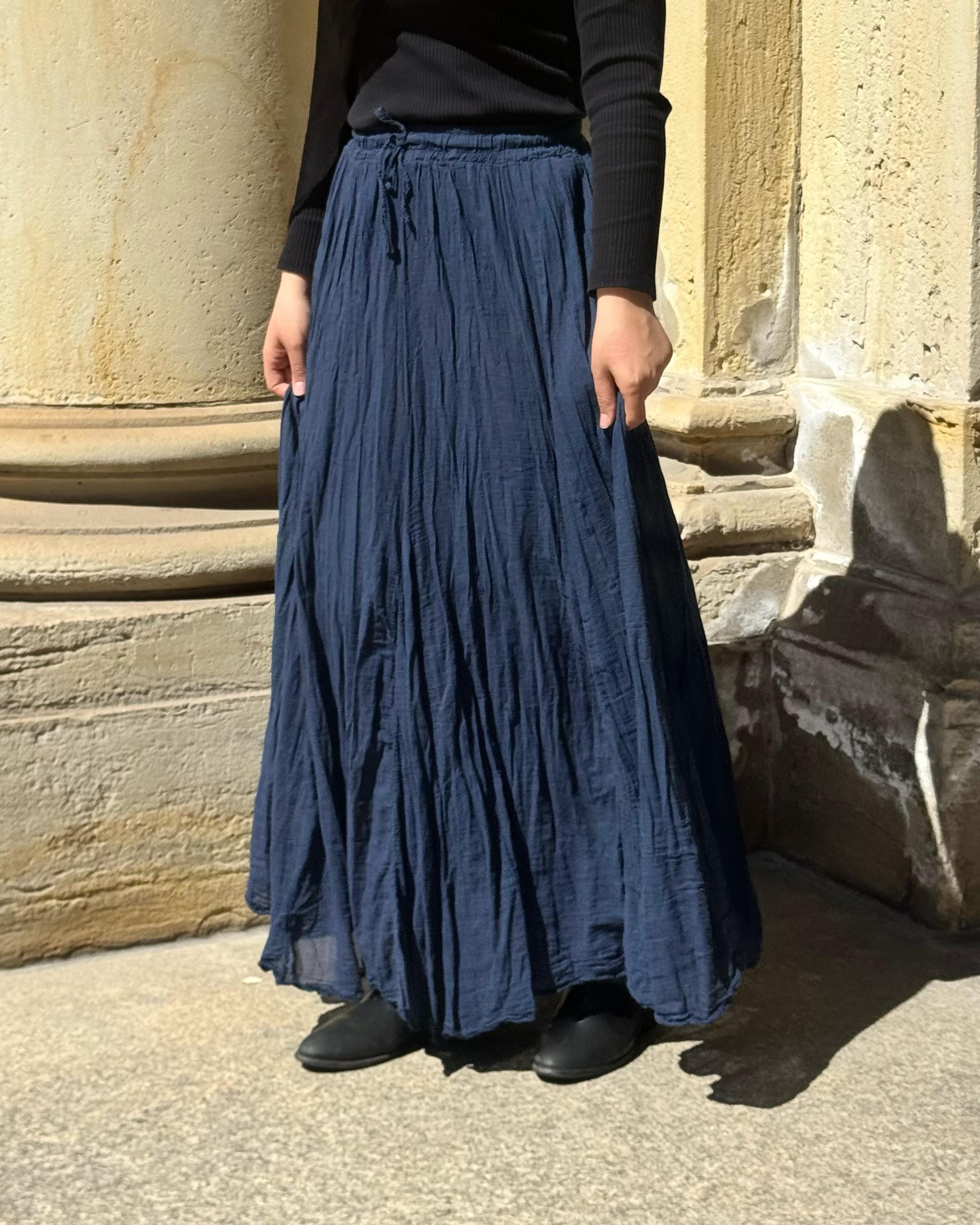 CRINKLE MAXI SKIRT