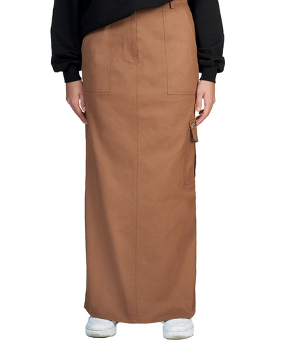 CARGO SKIRT - BROWN